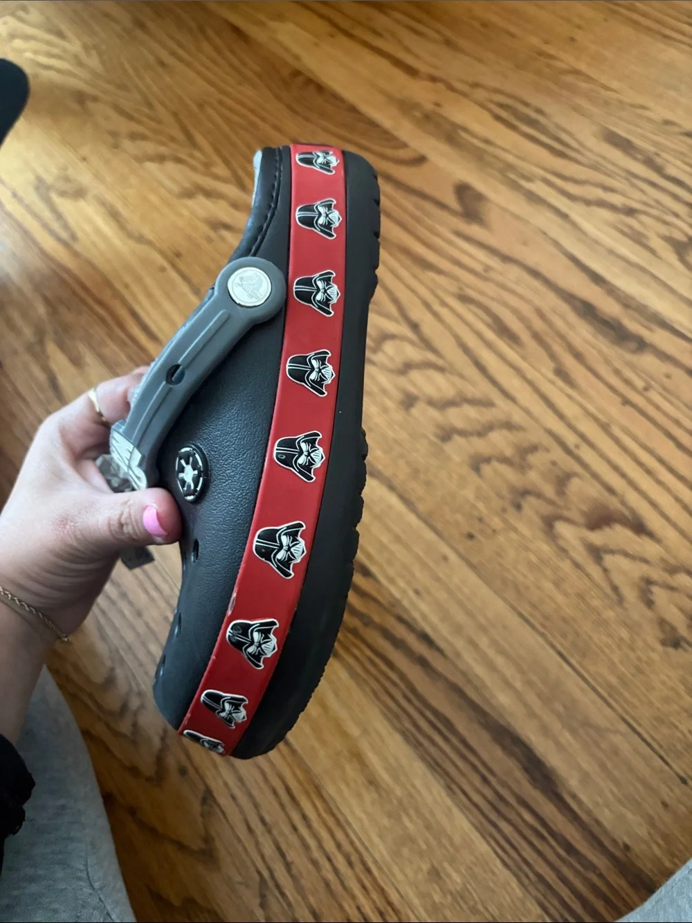Star Wars Black and Red Kids Slip-On Clogs with Logo Strap